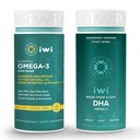 Iwi Omega-3 Essential & DHA Omega-3 Bundle, 30 Servings, Vegan Plant-Based vetikad Omega 3, Krill & Fish Oil Alternative, No Fishy Aftertaste