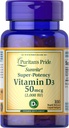 Puritan's Pride Sunvite Super High Potency Vitamiin D3 2000IU 100 Softgels