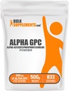 BulkSupplements.com Alpha GPC pulber - koliinilisandid, Alpha GPC 300mg - maitsestamata & gluteenivaba, 600mg ühe serveerimise kohta, 500g (1,1 naela) (pakk 1)