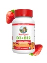 MaryRuth Organicsi D3-vitamiin B12 Gummies | USDA orgaaniline | 2 kuu varu | D-vitamiini & B12 vitamiinilisandid täiskasvanutele ja lastele | Luude tervis | tervislik energiatase | Mitte-GMO | 60 serveerimist