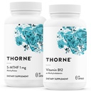 THORNE - 5MTHF ja vitamiin B12 komplekt - südame-veresoonkonna ja närvide tugi - 60 serveerimist