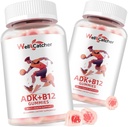Vitamiin ADK + B12 Gummies Toidulisandid: Vitamiin D3 K2 (MK-7) koos B12 meestele Naistele Näritav Vegan Multivitamiinid Toetus Luu Aju Immuunsus Nahasilm Südamesuhkur Vaba Vaarika Maitsestatud 2 pakendit
