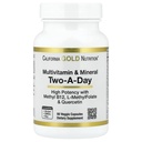 California Gold Nutrition Multivitamiin ja mineraal Metüül B12, vitamiin C, L-metüülfolaat ja Bio-Kertsetiin, kaks-A-päeva, 60 Veggie kapslit