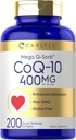 Carlyle Coq10 400mg Softgels | 200 Count | Mitte-GMO ja gluteenivaba toidulisand | Suur imendumine