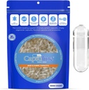 Kapsli suurus 0 Tühjad želatiinkapslid, selge - 10000 Count | Gluteenivaba, Kosher, Non-GMO Certified | Puhtad veisepillid DIY täienduse täitmiseks