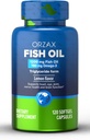 ORZAX Omega 3 kalaõli 1200 mg - EPA DHA Omega 3 täiendus - edendab südame, silma, liigese, närvi, immuunsüsteemi, aju ja vere tervist - habemetu ja sidrunimaitseline - mitte-GMO - 120 softgelit - 60 päeva pakkumine