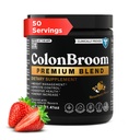 ColonBroom Premium Powder Supplement (Maasikas) - Colon Broom Psyllium Husk Fiber Powder Drink - Gluteenivaba, Non-GMO Colon Cleanse puhumiseks Abi ja Soolestiku Tervis, 50 Servings