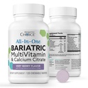 Bariatric Choice All-in-One Näritav Bariatric Multivitamiini Raud & Kaltsium tsitraat, Väga Berry (120ct)