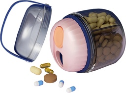 MURRI & MURRDI Pill Korraldaja 4 koosseisu, Travel Pill Box, kaasaskantav juhul Anti-Mixing & Wide Avamine disain, Pill konteineri hoidja vitamiine Kalaõli Ravimid, roosa