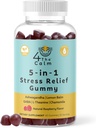 4TheCalm 5in1 Stress Relief Supplement Gummy - GABA, Lemon Balm, L-Theanine, Chamomile, Ashwagandha - Stress Relief Gummies (Natural Vaarikamaitse, 60 Gummies)