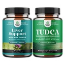 Bundle of Maver Cleanse Detox & Repair Formula ja Advanced TUDCA Maksatoetus Supplement - piimaohakaga Dandelion Root Turmeric and Artichoke Extract - Extra Strength TUDCA 500mg Sapisoolad