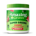 Amazing Grass Greens Blend Energy: Smoothie Mix, Super Greens Powder & Plant Based Caffeine with Matcha Green Tea & Beet Root Powder, Arbuus, 30 Servings (pakendamine võib varieeruda)