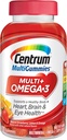 Centrum MultiGummies Omega 3 Gummy Multivitamiin täiskasvanutele, multivitamiinid / multimineraalsed toidulisandid, maasikad / sidrunid / oranžid maitsed - 100 krahv