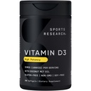 Spordiuuringud Vitamiin D3 1000iu (25mcg) infundeeritud kookosõli ~ Immuunsus ja luu toetus ~ Mitte-GMO kontrollitud, soja ja gluteeni vaba (360 Mini Vedel Softgels)
