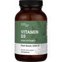 Vegan Vitamiin D3 5000 iu täiendus - puhas, kõrge tugevusega toidulisandid immuunsuse tervise ja tugevate luude toetamiseks - D-vitamiin 5000 iu - 120 kapslit, 4-kuuline pakkumine