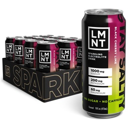 Joo LMNT Sparkling Electrolyte Drink - Black Cherry Lime | 12-Count
