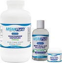 KALA HEALTH MSMPure Starter Bundle with MSM Capsules 250 Count, MSM Muscle & Joint Cream 2oz and MSM Gel with Organic Aloe 8oz