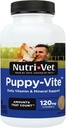 Nutri-Vet Puppy-Vite Chewables for Puppies, Formulated with Vitamins & Minerals to Support Balanced Diet, Great Source of Vitamin C, 60 Count