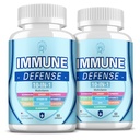 Immune Support Supplement, 10-in-1 immuunkaitse vitamiin C, B6, B12, VIT D, tsink, Echinacea Turmeric Elderberry Immune Boosters täiskasvanutele - 120 kapslit (2 Pack)