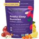 Melatoniin Tasuta Looduslik Uneabi Kummid Täiskasvanutele | NO Melatoniin | Taimne Jujube & Chamomile, Sidrun Balm - Deep Sleep Supplement & Lõõgastav zzz, 45 Vegan Gummies (45 Gummies (1 Pack)