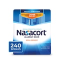 Nasacort 24HR Allergia Ninasprei täiskasvanutele, mitte-uimastav ja alkoholivaba, 240 pihustit, 0,57 fl.oz. 2Ct