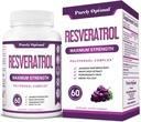 Puhtalt optimaalne Resveratrooli lisa 1500mg – Trans-Resveratrooli Jaapani Knotweed, Polyphenol kompleks – toetab Graceful Vananemine, Vitality, Kognitive & Skin Health – 60 Vegan Kapslid
