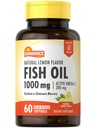 Sundance Fish Oil 1000mg | 60 Softgels | Natural Sidrun Maitse | Active Omega-3 | Non-GMO ja Gluteenivaba Lisand