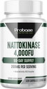 Probase Nutrition Nattokinase Supplement 4000 FU Servings, 120 kapslit (tuletatud Jaapani Natto) Süsteemsed ensüümid südame-veresoonkonna ja tsirkulatsiooni tugi