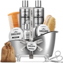 Meeste kingitused, Sandalwoodi habemehoolduskomplekt, meeste hoolduskomplekt poiss-sõbrale isale, talle, 11pc habeme sirgendaja meestele habemehooldus, habeme kasv ja trimmimine kingitus, habemepesu kasvuõli ja palju muud