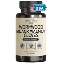 VINATURA Wormwood Black Walnut Clove Kapslid - Puhasta, Detox, Soolekaitse Formula Supplement for Human, koos Wormwood herb, Black Walnut Extract Kombination, 60 kapslit