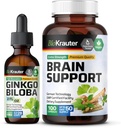 BIO KRAUTER Ginkgo Biloba Tinktuur 2 Fl. Oz. & Brain Support 100 kapslit