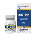 Superior Allikas Melatoniin 5 mg - Tervislik unetoetus täiskasvanutele - Melatoniini valem kummeliga Aids Lõõgastav ja rahutu uni - 60 keelealust lahustuvat tabletti