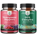 Bundle of Total Menopause Supplement - Hot Flashes Relief - Dong Quai Vitex Chaste Berry ja Black Cohosh ja puhas DIM bioperiiniga - Diindolüülmetaani Testosterooni Kompleks Broccoli Florets