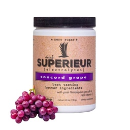 Superieur Elektrolüüdid - Taimne Elektrolüütide Lisand w / Mere Mineraalid Hüdreerimiseks Ja Taastamiseks - Keto Sõbralik, Mitte-GMO, Nullsuhkur, Vegan Tervislik Sport Joogipulber - Concord Viinamarja (70 Servings)