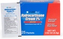 CareAll Hydrocortisone Cream 1% (25 Pack), 0,9gr Foil Packet. Maksimaalne tugevuse koostis, Anti-Itch Lööve Naha kreem leevendab sügelust, ekseem, putukahammustused, mürk Ivy ja psoriaas