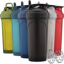 Hüdra Cup ProFlow Shaker pudelid 6-pakiline (28oz) | Protein Shaker Cups viskipalliga, Leak-Proof Lid, Hidden Carry Handle | BPA-Free jõusaali mikser valgupulbrile, segamislisandid, värsked värvid