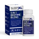 SleepXL Sleep Supplement Mitte-Habit-Forming valem - Fall Asleep Magab Kiiremini & Sleep Pikemalt - 5 põhikomponenti on melatoniin, L-Theanine, Kummel, Magneesium & Vitamiin B6 (60 kapslit, 30 serveerimist)