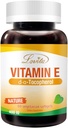 Lovita Vitamiin E 400 IU Softgels, Natural 268 mg (nagu D Alpha Tokoferol), Vegan terve naha, juuste, küünte ja immuunsüsteemi tugi, 60 Taimetoitlased Softgels
