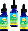 Vedel D3-vitamiin K2 tilgad MCT-õliga 5000 RÜ - vegan, maitseta, lõhnata, sojavaba, gluteenivaba, mitte-GMO, 1000 RÜ tilga kohta, suurendab energia ja immuunsüsteemi (3 pakendit)