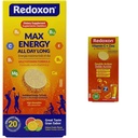 Redoxon Max Energy Citrus kihisevad tabletid Immuunsüsteemi tugi Bundle C-vitamiin Tsink kihisevad oranžid Immuunsüsteemi tugitabletid