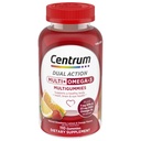Centrum MultiGummies Multi+ Omega 3 Dual Action, Adult Multivitamiin, Multivitamiin/Multimineral/Omega 3 Supplement, Maasikas/sidrun/Apelsinimaitsed - 110 Count