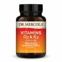 Dr. Mercola Vitamiinid D3 & K2 Madalad annused - Säilitage D-vitamiini taset - Toetab Immuunsüsteemi Ja Luude Tervist - MenaQ7 Chickpea-Allikas K2 - Mitte-GMO, Gluteenivaba & Sojavaba - 30 kapslit (30 portsjonit)