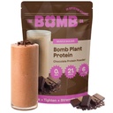 The Bomb Co. Bomb Plant Protein, Valgupulber 21 g valguga, Aminohapped, nullsuhkur, hernevalk, kakao, Chia seemned, kõrvitsaseemned, Vanilla & Monk Fruit, Gluteenivaba, šokolaadimaitse, 20 Srvgs