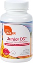 Zahler Junior D3 näritav 1000 IU , lapsed D-vitamiin , hea maitsega näritav D-vitamiin lastele , optimaalne D3-vitamiin 1000 RÜ lastele , sertifitseeritud Kosher , 240 närimistabletti