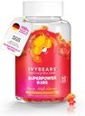 IvyBears® Superpower Kids - Multivitamiini kummikud immuunsuse toetamiseks - tugevdage laste immuunsussüsteeme vitamiinidega C, D2, B6, A - täielikult looduslik marjamaitseline - Saksa-Made Daily Supplement
