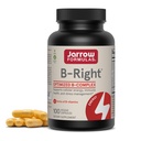 Jarrow valemid B-Right - 100 Veggie Caps - Low-Odor Vitamiin B-Complex Formula - Energia ja ainevahetuse toetamine - soodustab aju, südame ja südame-veresoonkonna tervist - 100 Servings