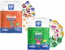 NATPAT FocusPatch (1 Pack) ja ZenPatch (1 Pack) Bundle - 24 fookust suurendavad kleebised ja 24 Calmi suurendavad kleebised - kemikaalivaba, looduslik abi fookuse ja meeleolu toetamiseks