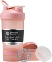 BlenderBottle Shaker pudel koos pillide korraldaja ja ladustamise valgu pulber, Classic V2 ProStak System, 22-Ounce, Rose Pink