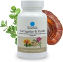 Dr. Robaina Astragalus & Reishi kapslid – Immuunsüsteem, maks ja südame-veresoonkonna tugi – suure tugevusega taimesegu – Vegan, Non-GMO, Made in USA, 60 kapslit