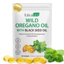 Oreganoõlikapslid, 2 in 1 Oreganoõli musta seemne õliga, Oreganoõlilisandi kapslid, Oregano ekstrakti orgaaniline õli, mitte-GMO, gluteenivaba